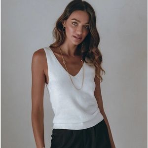 XSmall Pampelone knit tank. White.